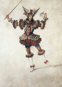手品師のバレエ衣装 1654年頃（グワッシュ） 作： Henri de Gissey