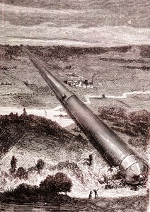 J・T・マストンの巨大宇宙銃、ジュール・ヴェルヌの「地球から月へ 作： Henri de Montaut