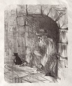 シナイ山麓：クラクフのバックショップ 作： Henri de Toulouse-Lautrec
