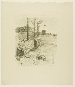 Au Pied du Sinaï より、ガリシアの墓地 作： Henri de Toulouse-Lautrec