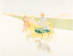 田舎のドライブ 作： Henri de Toulouse-Lautrec