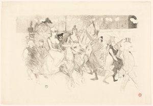 ムーランルージュでのガライブニング 作： Henri de Toulouse-Lautrec