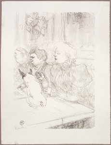 La Sourisにて、マダム・パルミール 作： Henri de Toulouse-Lautrec