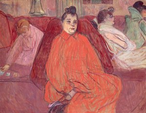 サロンでは、ソファ 作： Henri de Toulouse Lautrec