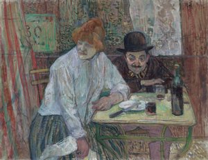 カフェ・ラ・ミーにて 作： Henri de Toulouse-Lautrec