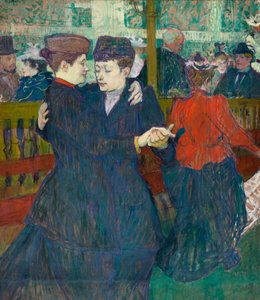 ムーランルージュで2人の女性がワルチング 作： Henri de Toulouse Lautrec