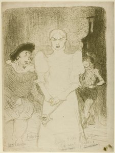 オペラ座にて：『ファウスト』のカロン夫人 作： Henri de Toulouse-Lautrec
