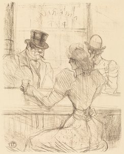 スクリーブ通りのピクトン・バー（Au bar Picton, rue Scribe） 作： Henri de Toulouse-Lautrec