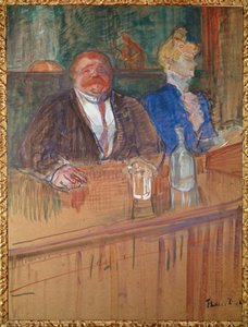 バーにて 作： Henri de Toulouse-Lautrec
