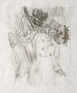 シナイ半島のふもとで: シュロメ フスの逮捕 作： Henri de Toulouse-Lautrec