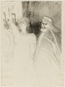 バルテとムネ＝シュリー、アンティゴネにて 作： Henri de Toulouse-Lautrec