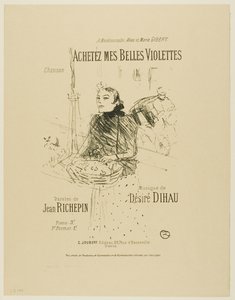 Desiré Dihau の Melodies から、My Pretty Violets を購入する 作： Henri de Toulouse-Lautrec