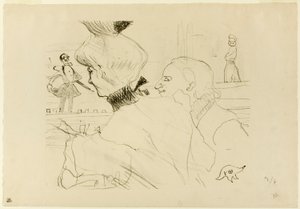 カフェコンサートのカップル 作： Henri de Toulouse-Lautrec