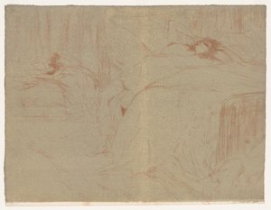 Elles: 仰向けに寝そべる女 作： Henri de Toulouse-Lautrec
