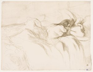 エルズ：眠る女 作： Henri de Toulouse-Lautrec