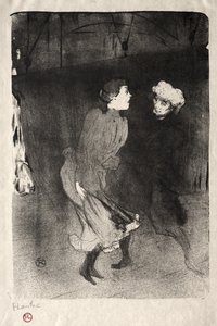 エミリエンヌ・ダレコンとフォリー・ベルジェールのマリキータ 作： Henri de Toulouse-Lautrec