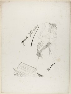 イヴェット・ギルベールの口絵 作： Henri de Toulouse-Lautrec