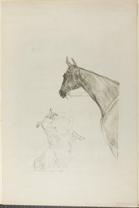 馬とコリー 作： Henri de Toulouse-Lautrec