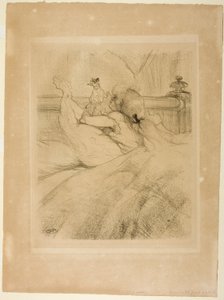 ベッドで 作： Henri de Toulouse-Lautrec
