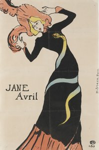 ジェーン・エイプリル 作： Henri de Toulouse Lautrec