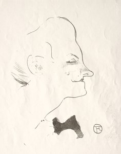 カフェコンサート：イヴェット・ギルベール 作： Henri de Toulouse-Lautrec