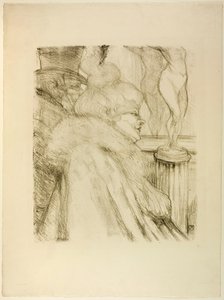 劇場を出る 作： Henri de Toulouse-Lautrec