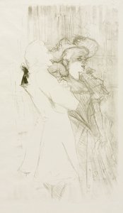 「運命の歌」のレンダーとオーゲス 作： Henri de Toulouse-Lautrec