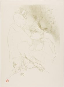 貸し手マドモアゼルと男爵 作： Henri de Toulouse-Lautrec