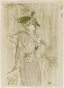 マドモアゼル・マルセル・レンダー、立っている 作： Henri de Toulouse-Lautrec