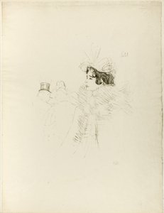 Bar Achille のミス・メイ・ベルフォート 作： Henri de Toulouse-Lautrec