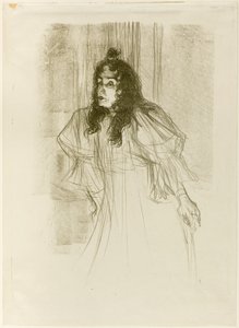 長い髪のミス・メイ・ベルフォール 作： Henri de Toulouse-Lautrec