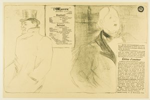 オスカー・ワイルドとロマン・クーラス—ラファエルとサロメのためのプログラム 作： Henri de Toulouse-Lautrec