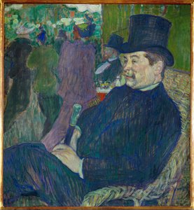 パリの庭園でのドラポート氏の肖像 作： Henri de Toulouse-Lautrec