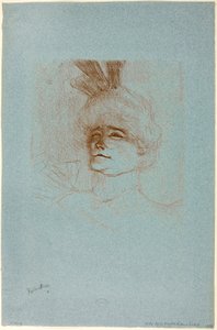 マドモアゼル・マルセル・レンダーの肖像、スリークォータービュー 作： Henri de Toulouse-Lautrec