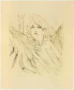 Treize Lithographys の Sarah Bernhardt 作： Henri de Toulouse-Lautrec