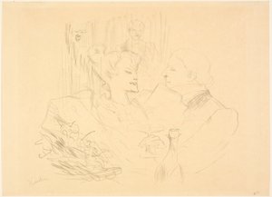ロンドンでの夕食 作： Henri de Toulouse-Lautrec