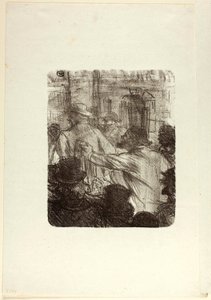 Au Pied du Sinaï の織物市場、クラクフ 作： Henri de Toulouse-Lautrec