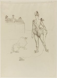 法廷の前の動物使い 作： Henri de Toulouse-Lautrec