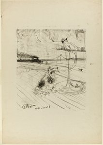 犬とオウム 作： Henri de Toulouse-Lautrec