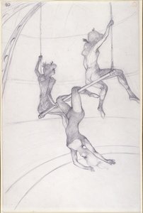 フライングトラペーズ 作： Henri de Toulouse Lautrec