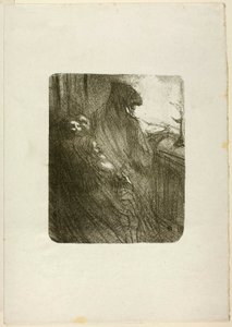 Au Pied du Sinaï からのポーランドのユダヤ人の祈り 作： Henri de Toulouse-Lautrec