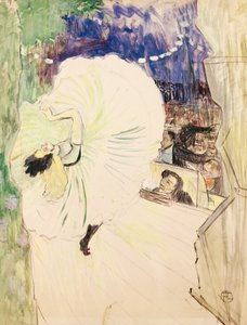 車輪、ステージ上のダンサー、「Le Plaisir a Paris」のイラスト 作： Henri de Toulouse Lautrec