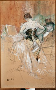 コルセットの女性 作： Henri de Toulouse Lautrec