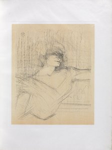 Yvette Guilbert-English シリーズ: 接着剤で 作： Henri de Toulouse-Lautrec