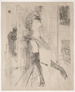 イヴェット・ギルベール：オン・ステージ 作： Henri de Toulouse-Lautrec