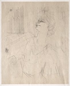 Yvette Guilbert: メニルモンタン、Bruant より 作： Henri de Toulouse-Lautrec