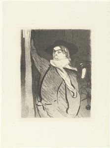 歌手でコメディアンの Aristide Bruant の肖像 ル・カフェ・コンサート（連載タイトル） 作： Henri de Toulouse Lautrec (signed by artist)