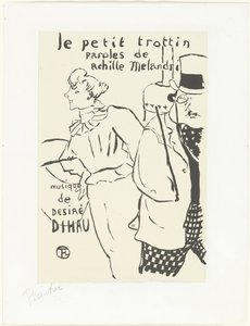 ランナーとしての女性と帽子をかぶった男性 ル プティ トロワタン 作： Henri de Toulouse Lautrec (signed by artist)