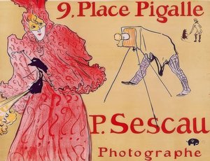 9. Place Pigalle-P. Sescau、写真家 作： Henri de Toulouse Lautrec