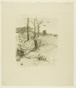 Au Pied du Sinaï より、ガリシアの墓地 作： Henri de Toulouse Lautrec